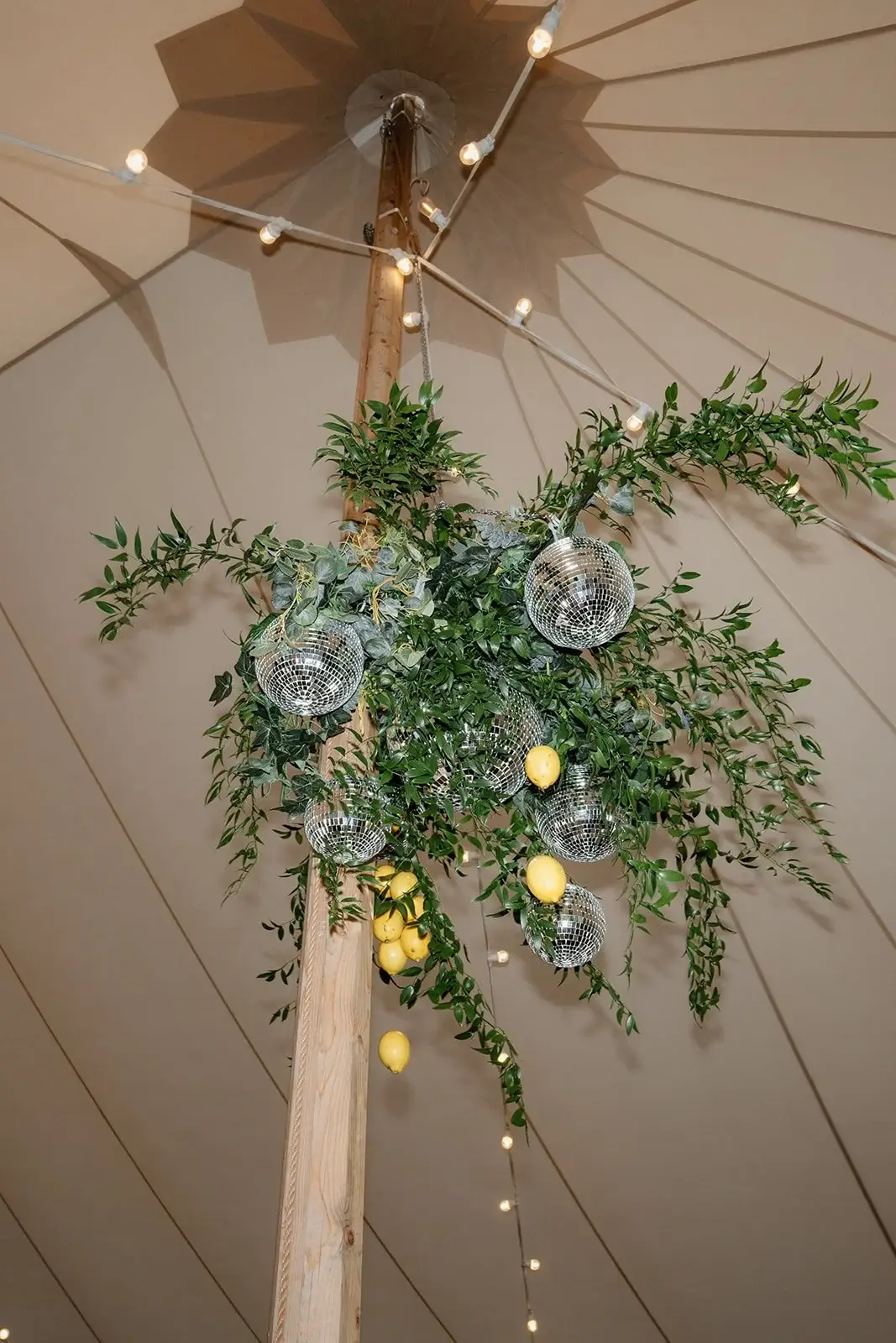 Floral detail from the Sicilian-themed outdoor wedding on the Isle of Wight