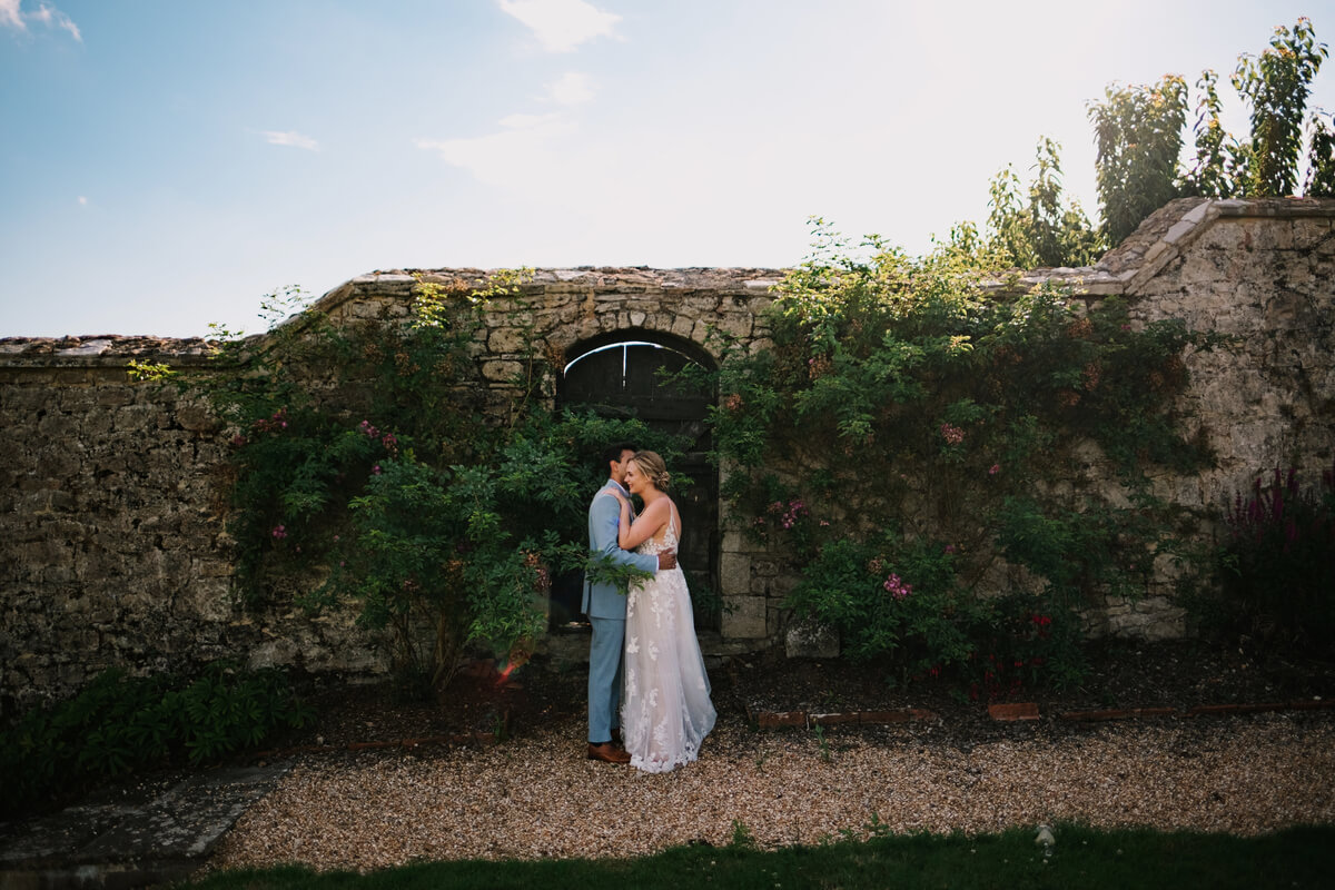 Lily & Ash in the walled garden at Barton Manor